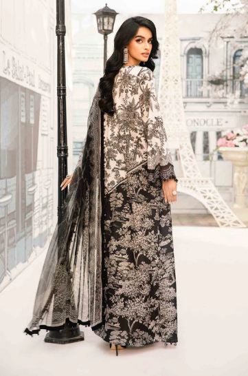 3 Piece Unstitched Embroidered Lawn Suit