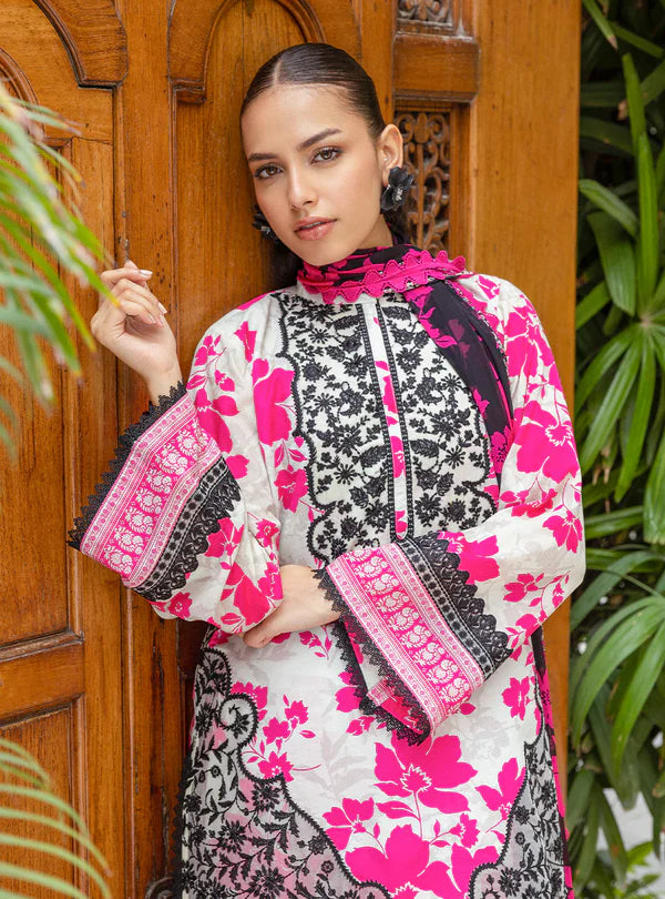 Zainab Chottani 3 Piece Unstitched Printed Embroidered Lawn Suit