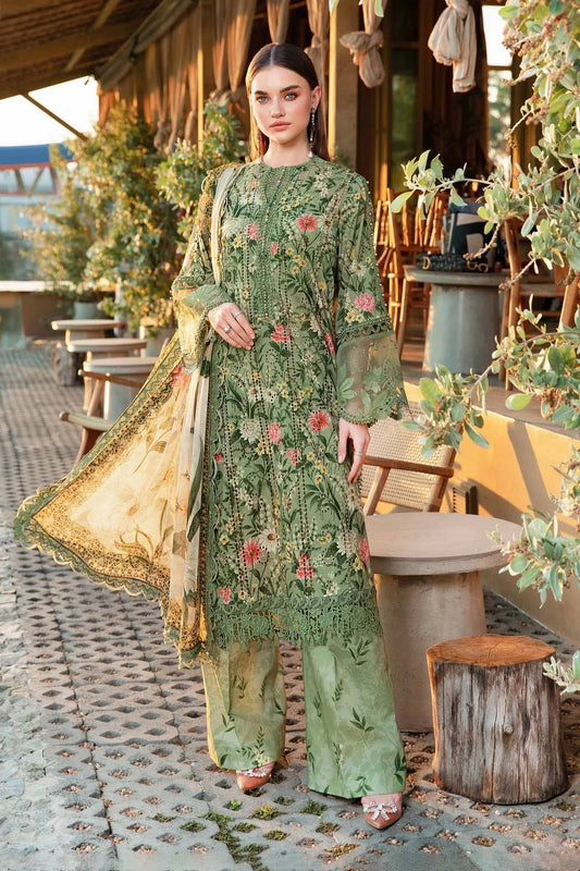 Maria B M.Prints 3 Piece Unstitched Printed Lawn Suit MPT-2508-B