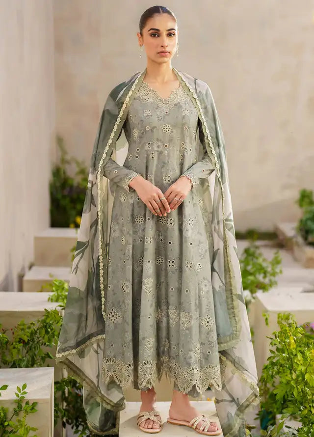 Iznik Embroidered Lawn Suit Unstitched 3 Piece IZ24F SFL-10 Serenity